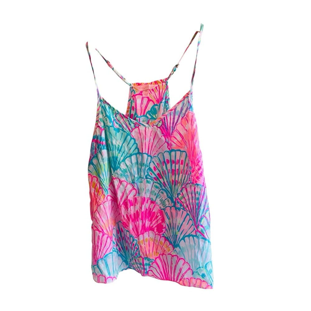 Lilly Pulitzer Oh Shello Dusk Silk Tank Top - Picture 2 of 7